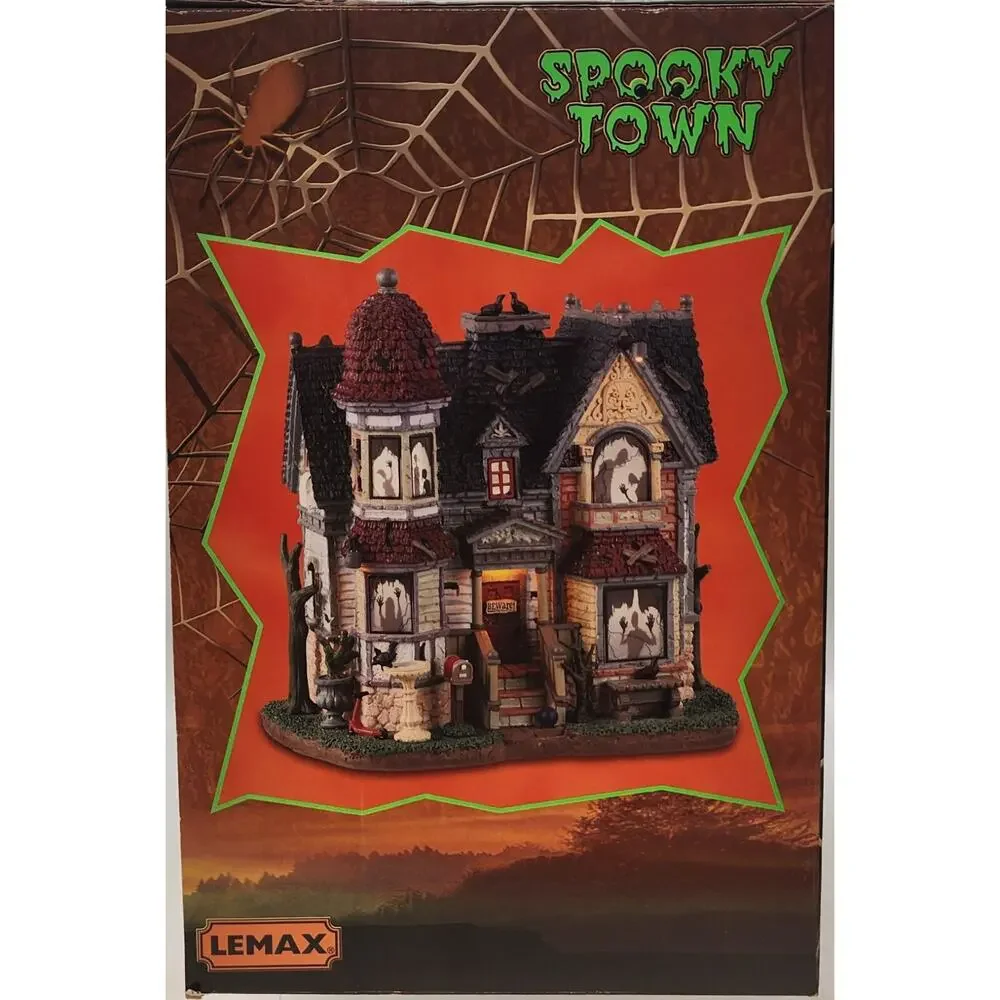 Lemax Spooky Town 2023 THE HOUSE OF SHADOWS #35004 NRFB Lit Village Building *